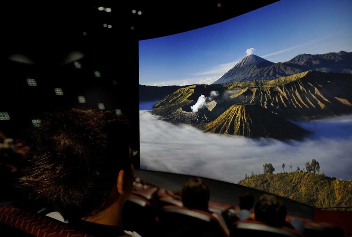 A giant-screen film on the history of volcanoes!