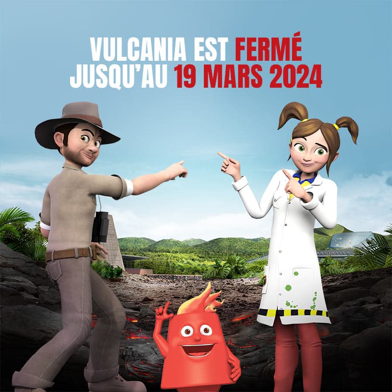 Vulcania est fermé jusqu'au 19 mars 2024 inclus. Rendez-vous l'année prochaine pour de nouvelles explorations !